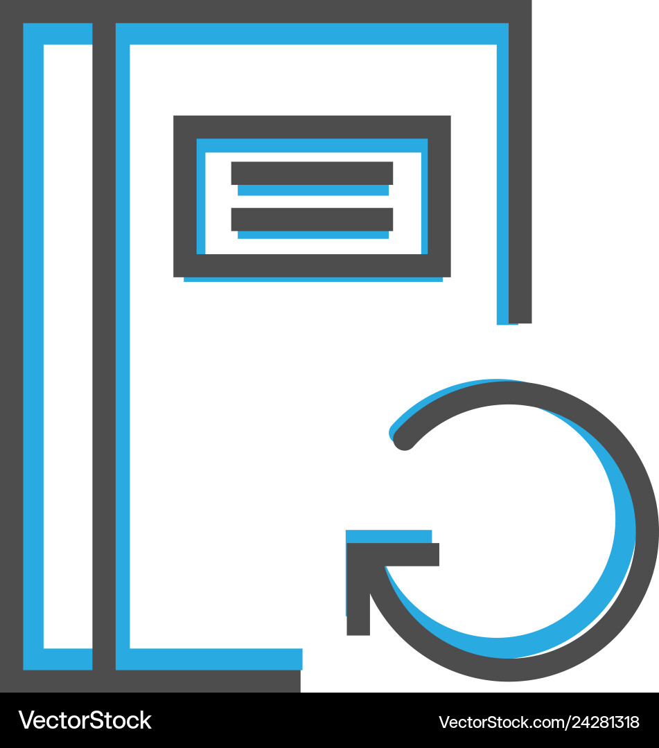 Notebook Icon - Interaction Line Vector Image
