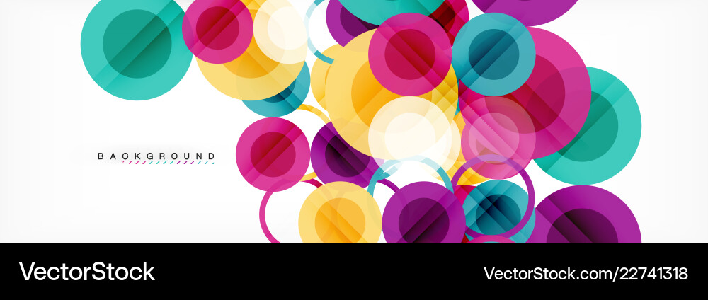 Overlapping circles design background Overlapping circles design background Vector Image