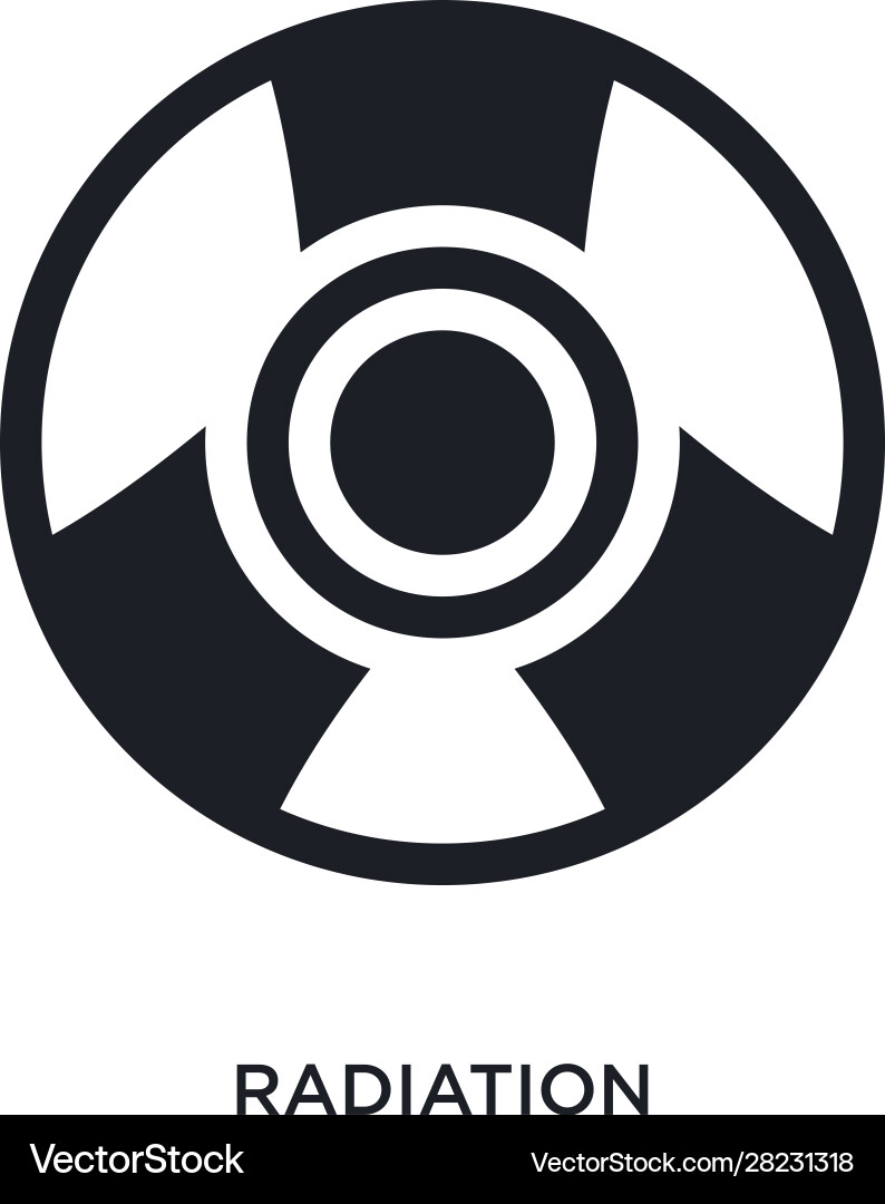 Radiation isolated icon simple element from Vector Image