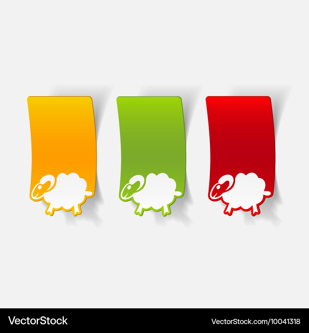 Realistic design element sheep Vector Image