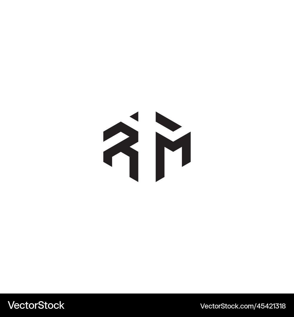 Rm geometric abstract concept logo initial – Royalty-Free Vector ...