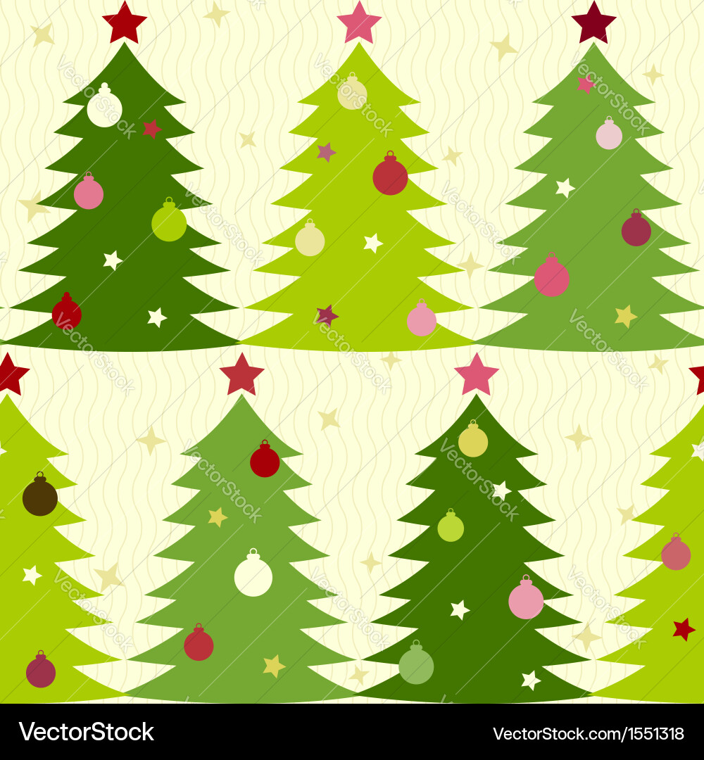 Seamless pattern with fir trees vector image