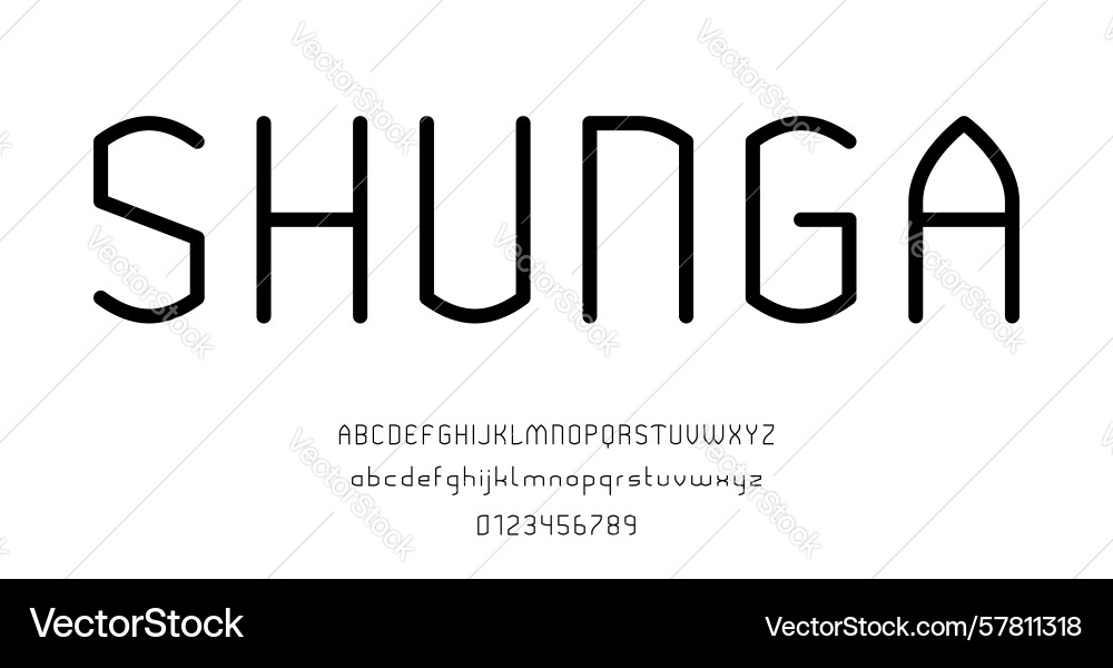 Set of alphabets font letters and numbers Set of alphabets font letters and numbers vector image