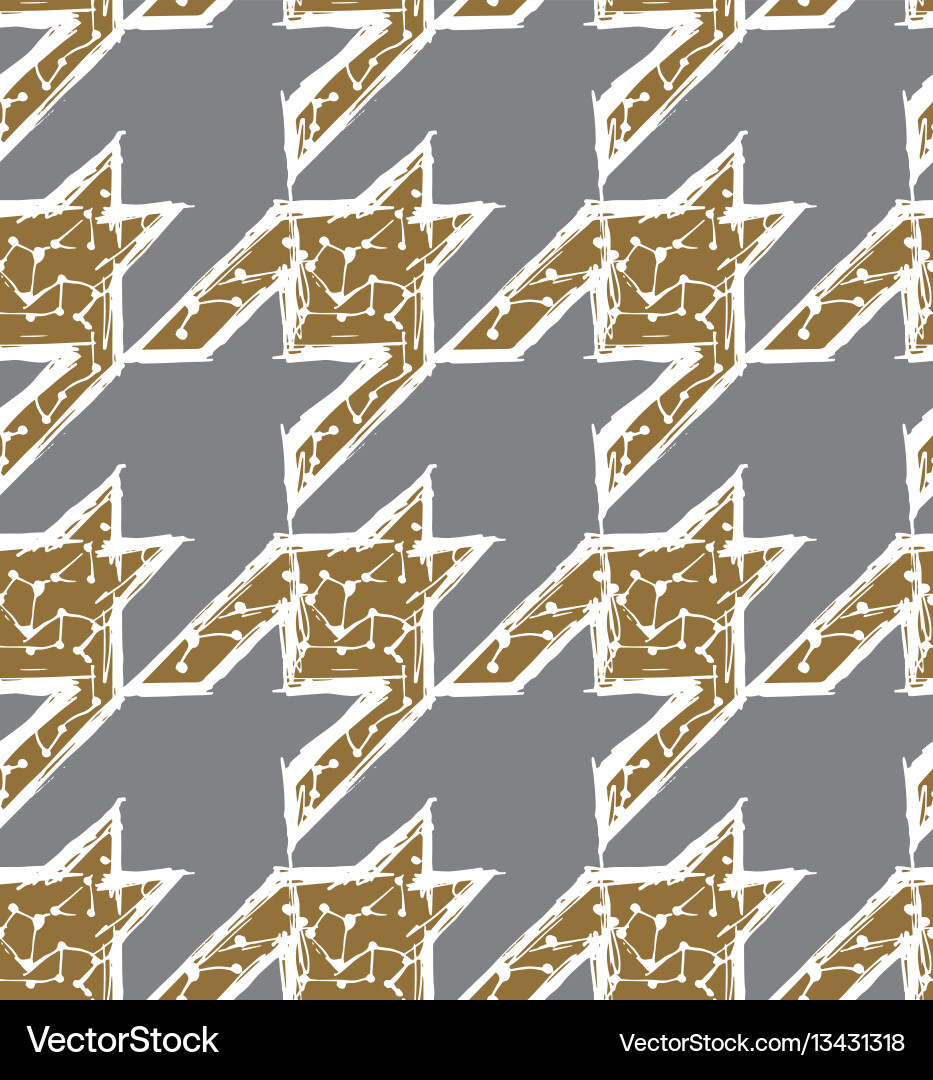 Sketchy Houndstooth Pattern vector image