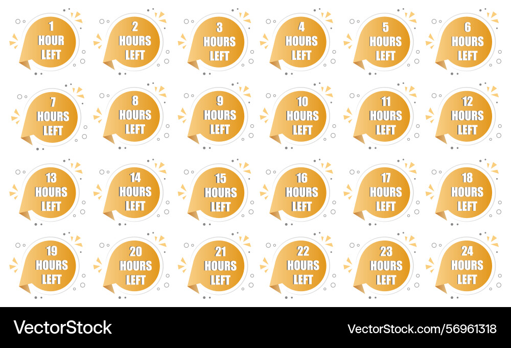 Speech bubble pattern repeated hour labels Speech bubble pattern repeated hour labels vector image