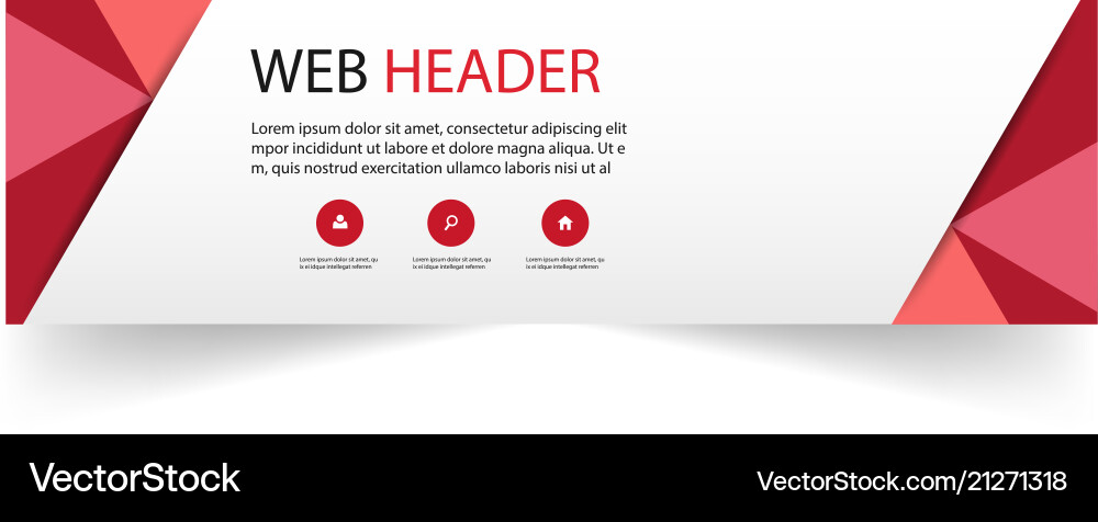 Web header modern red polygonal background Web header modern red polygonal background Vector Image