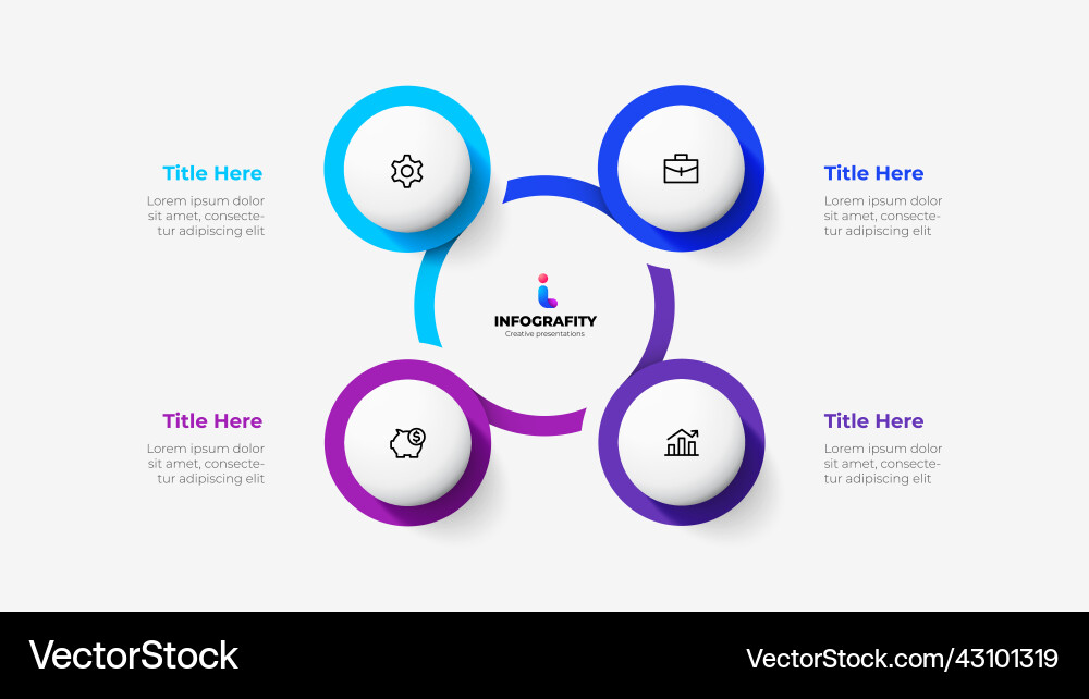 Abstract Cycle Diagram - Data Visualization vector image