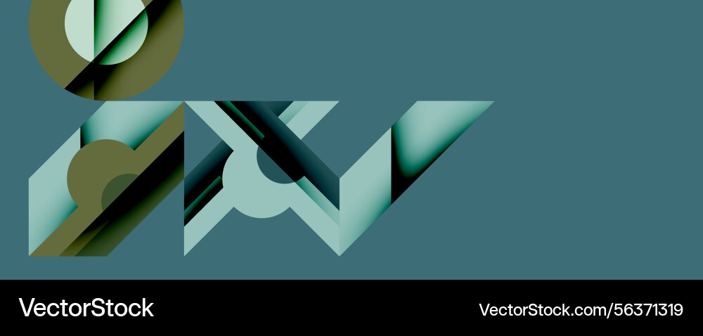 Abstract geometric shapes overlap creating vector image