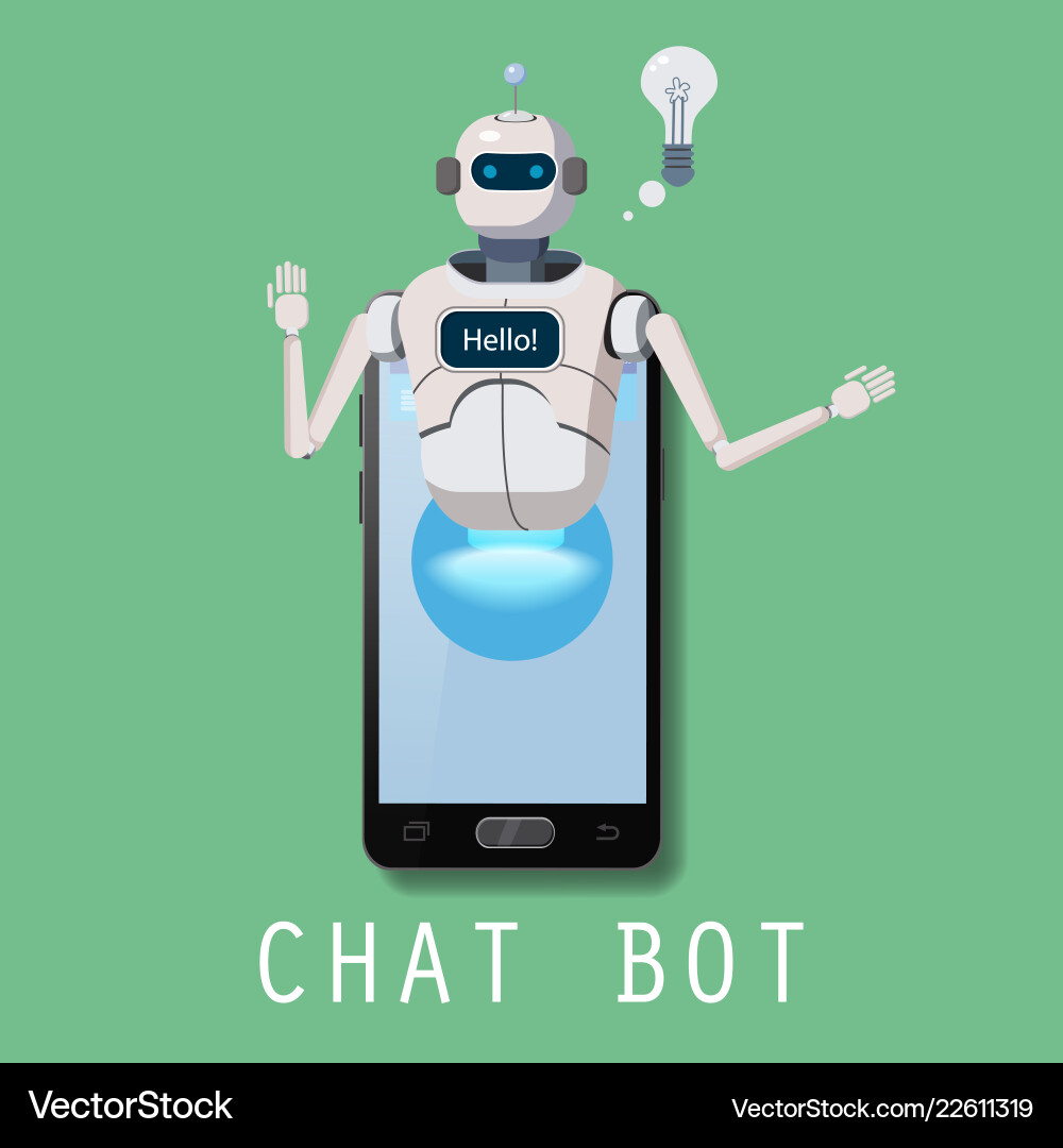 AI Chatbot Robot Virtual Assistant vector image