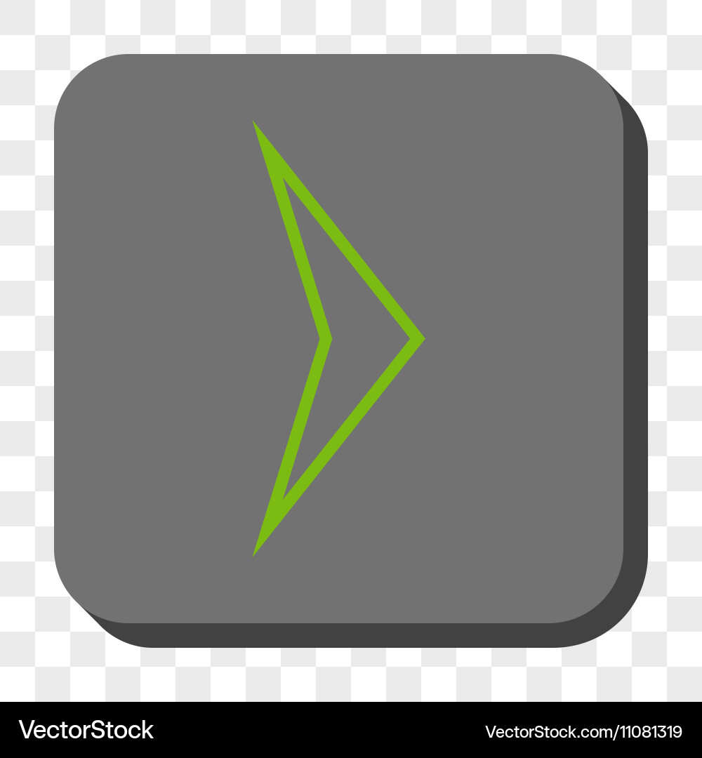 Arrowhead right rounded square button Vector Image