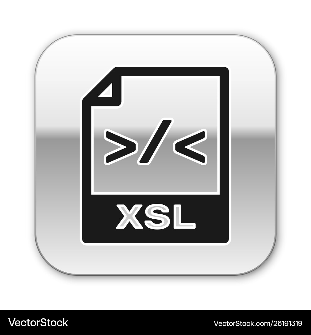 Black xsl file document icon download button Black xsl file document icon download button vector image