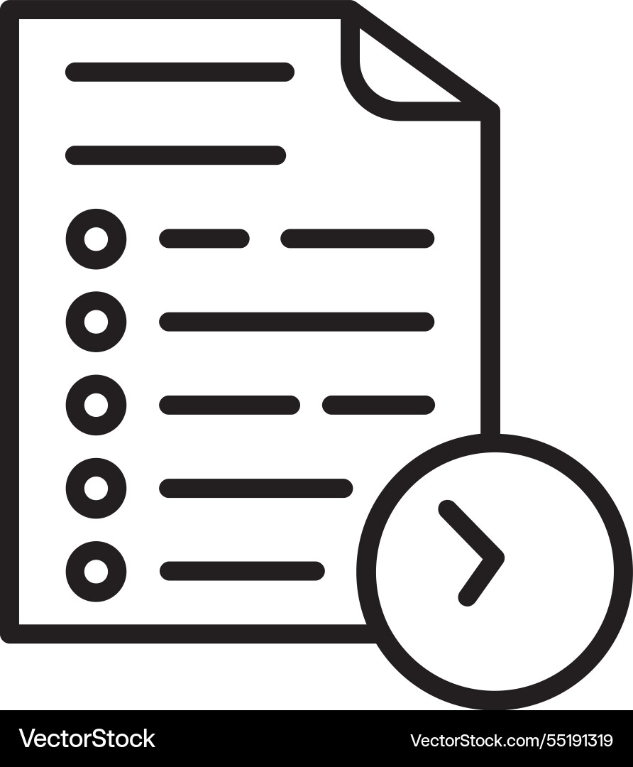 Bullet list line icon design vector image