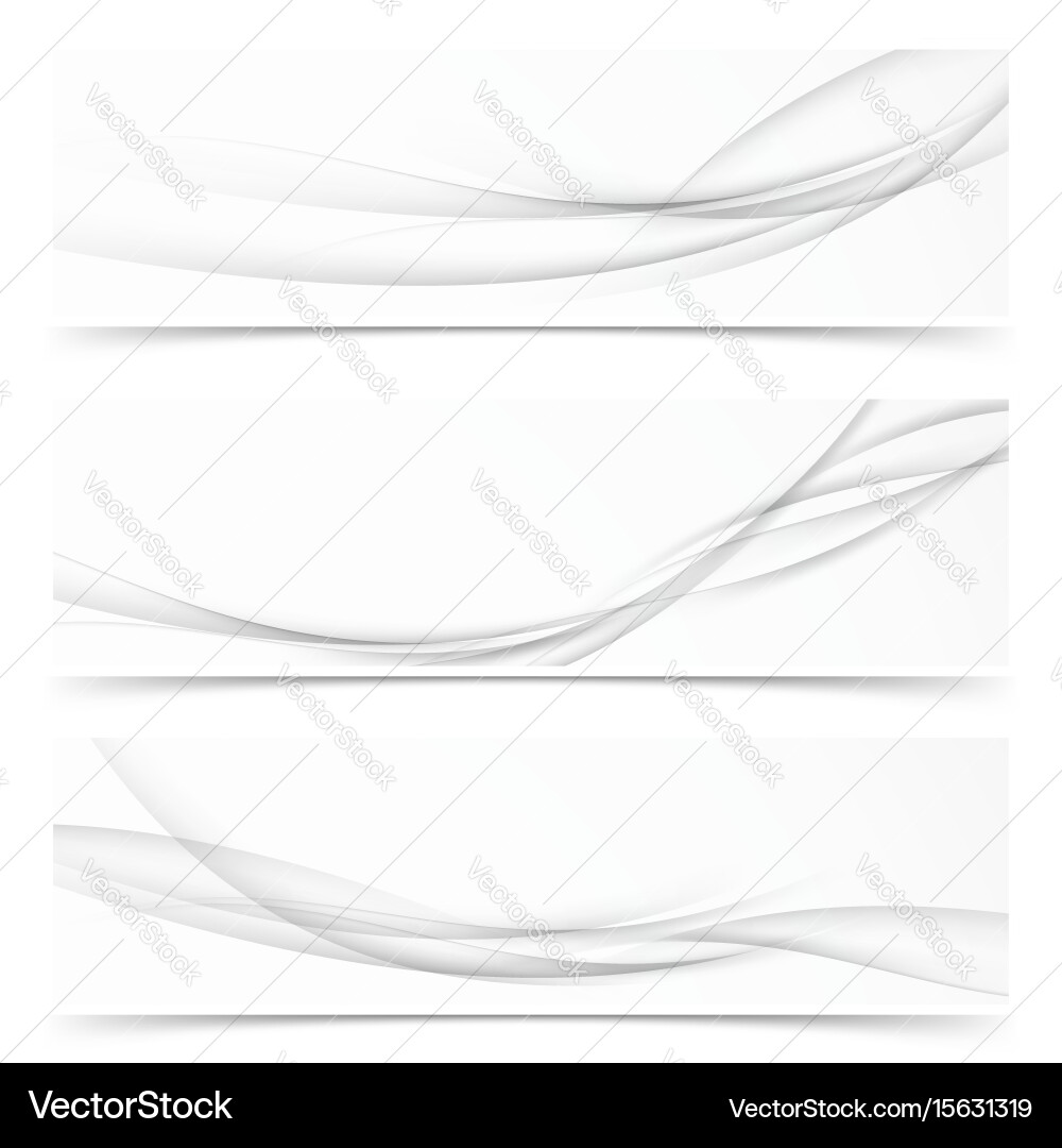 Collection of three minimalistic grayscale soft vector image