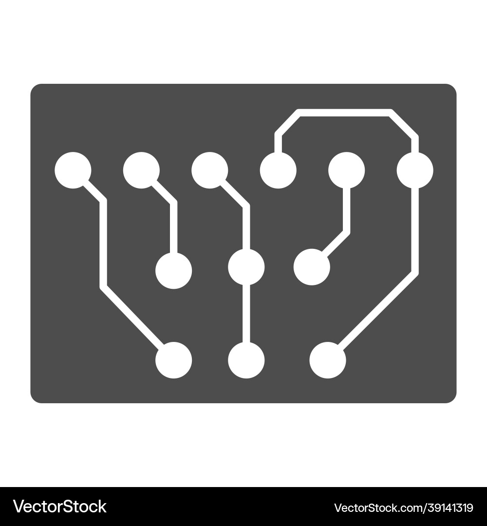 Copmact prited circuit board rectangle shape solid Copmact prited circuit board rectangle shape solid vector image