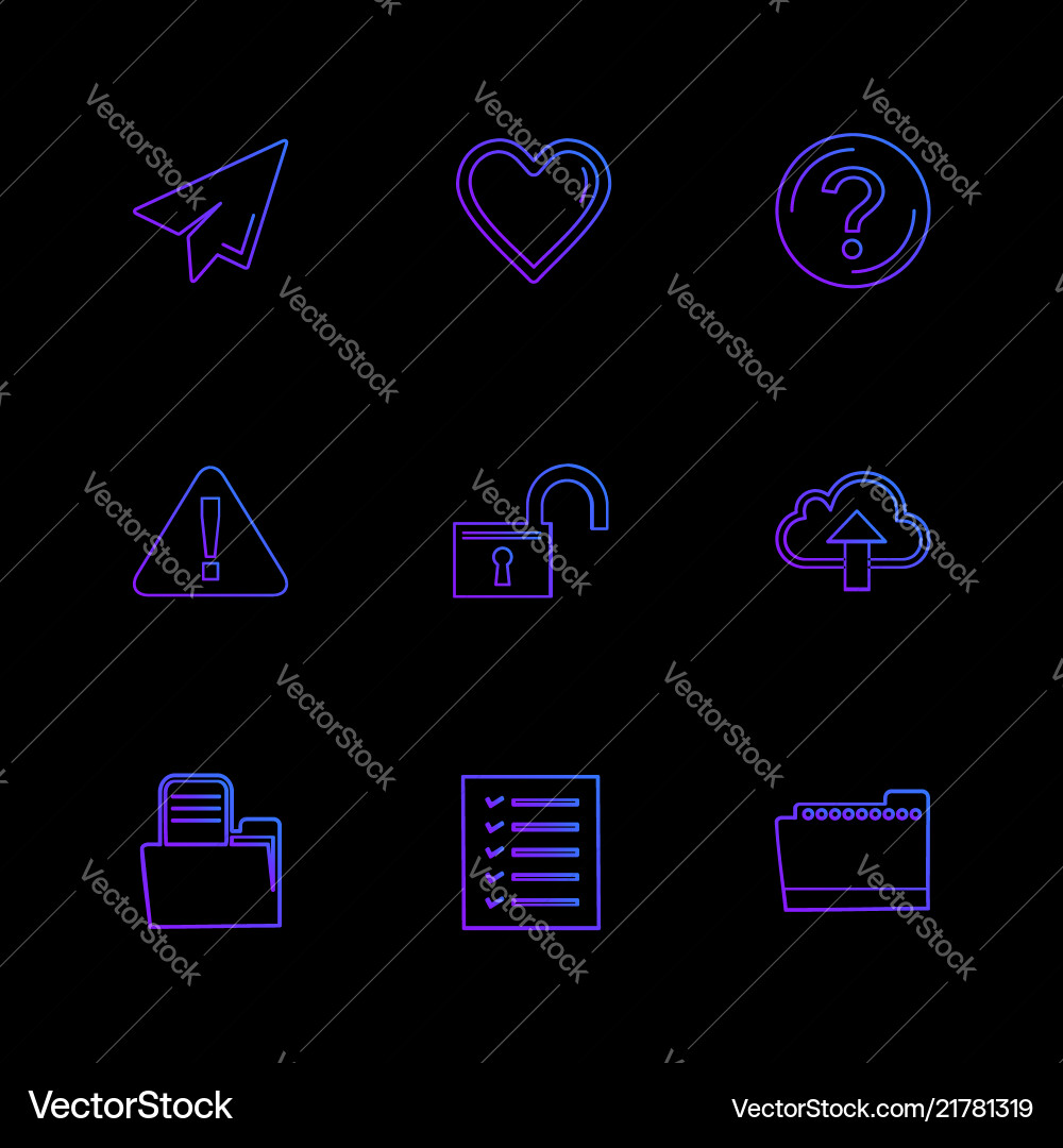 Folder files directory search code eps icons vector image