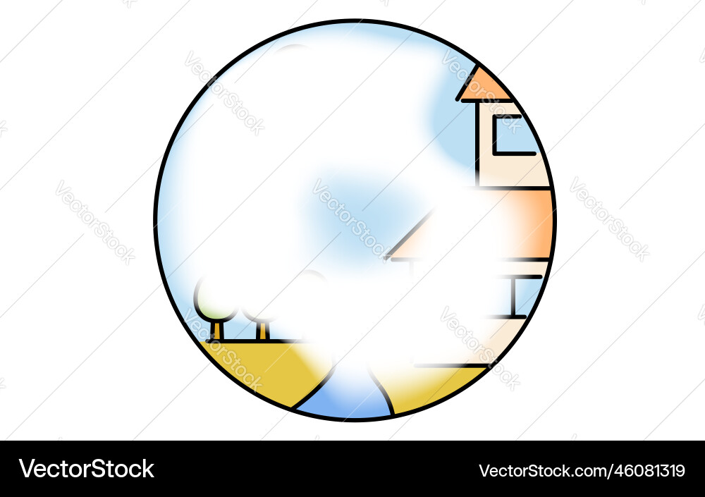 Glaucoma visual field changes as Vector Image