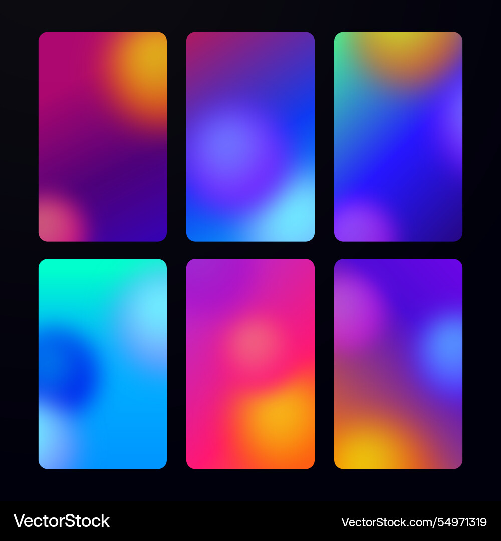 Gradient color set element vector image