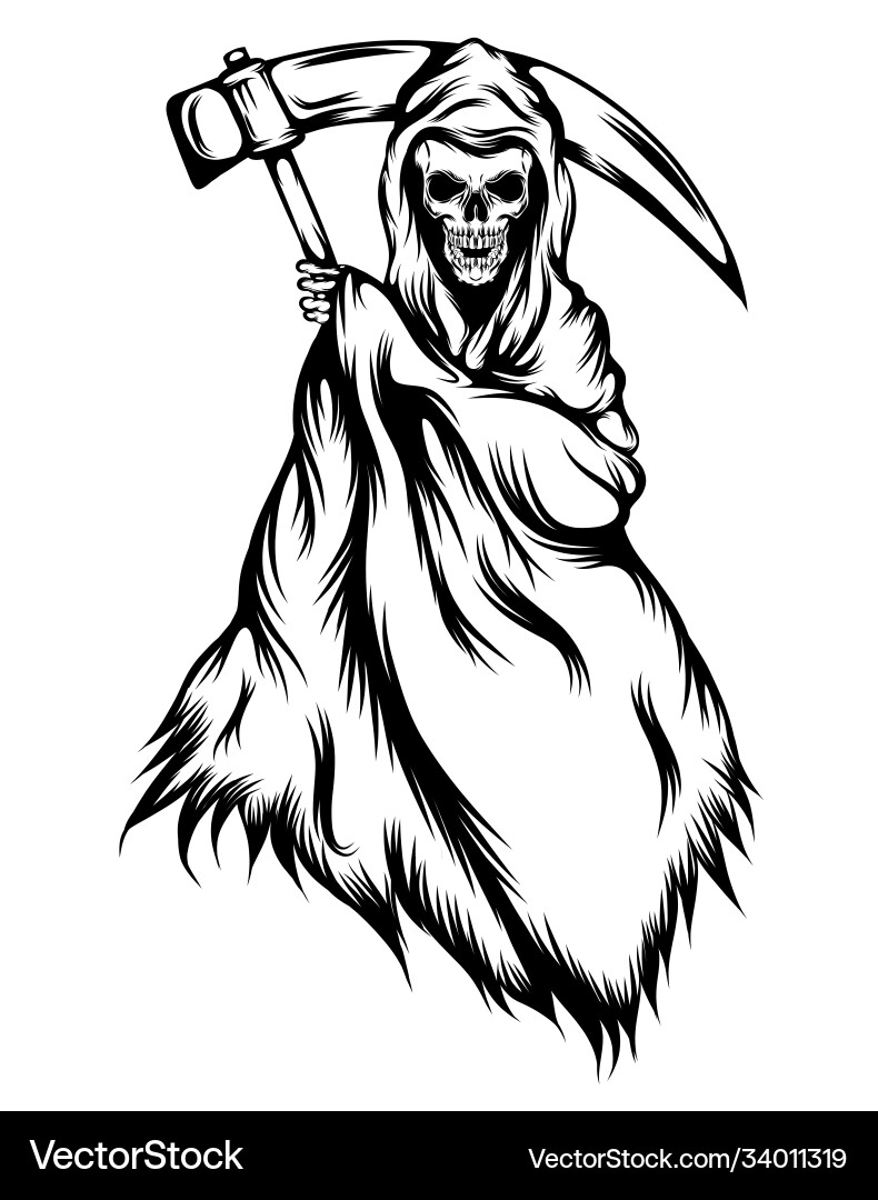 Grim Reaper mit Sense Vektorbild