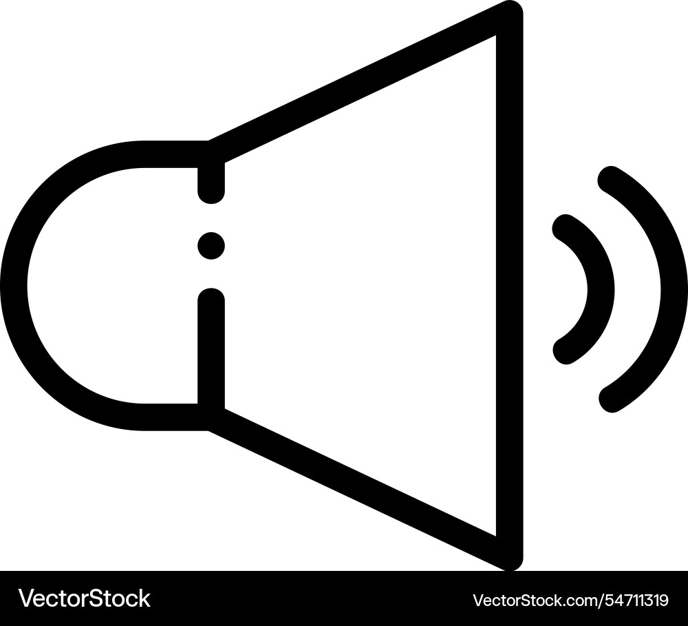Loudspeaker icon thin linear style design Loudspeaker icon thin linear style design vector image