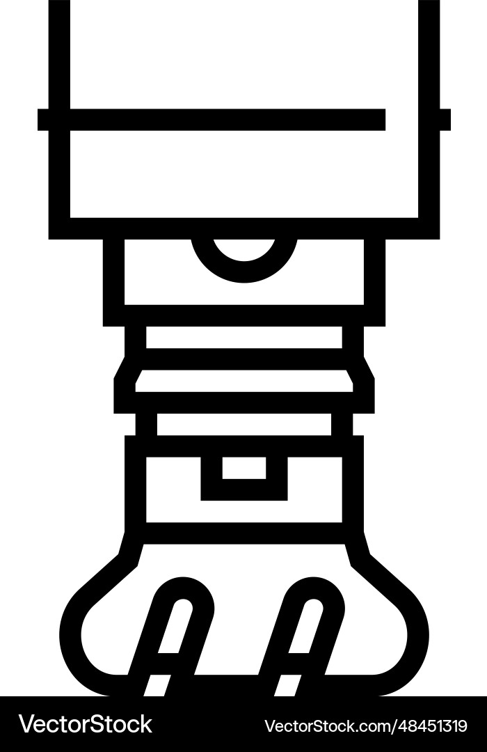 Machine tooling mechanical engineer line icon Machine tooling mechanical engineer line icon Vector Image