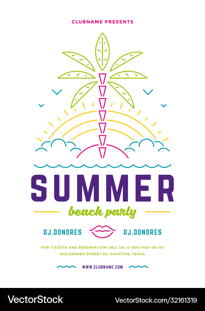 Sommer Strand Party Flyer oder Poster Vorlage modern Sommer Strand Party Flyer oder Poster Vorlage modern vektorbild