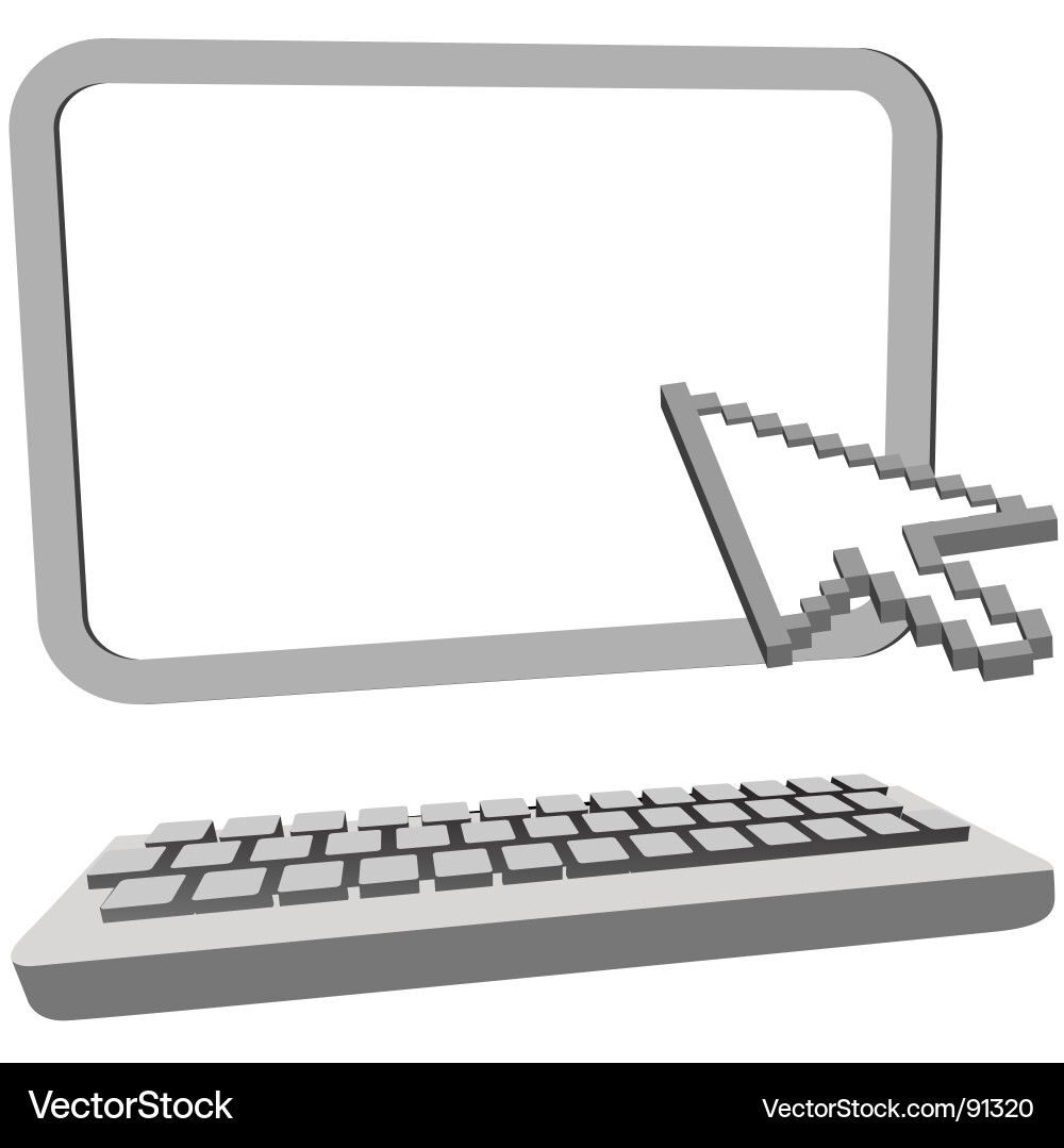 3D Computer Cursor Vektorbild