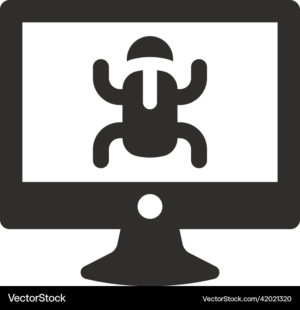 Bug fixes icon on white background vector image