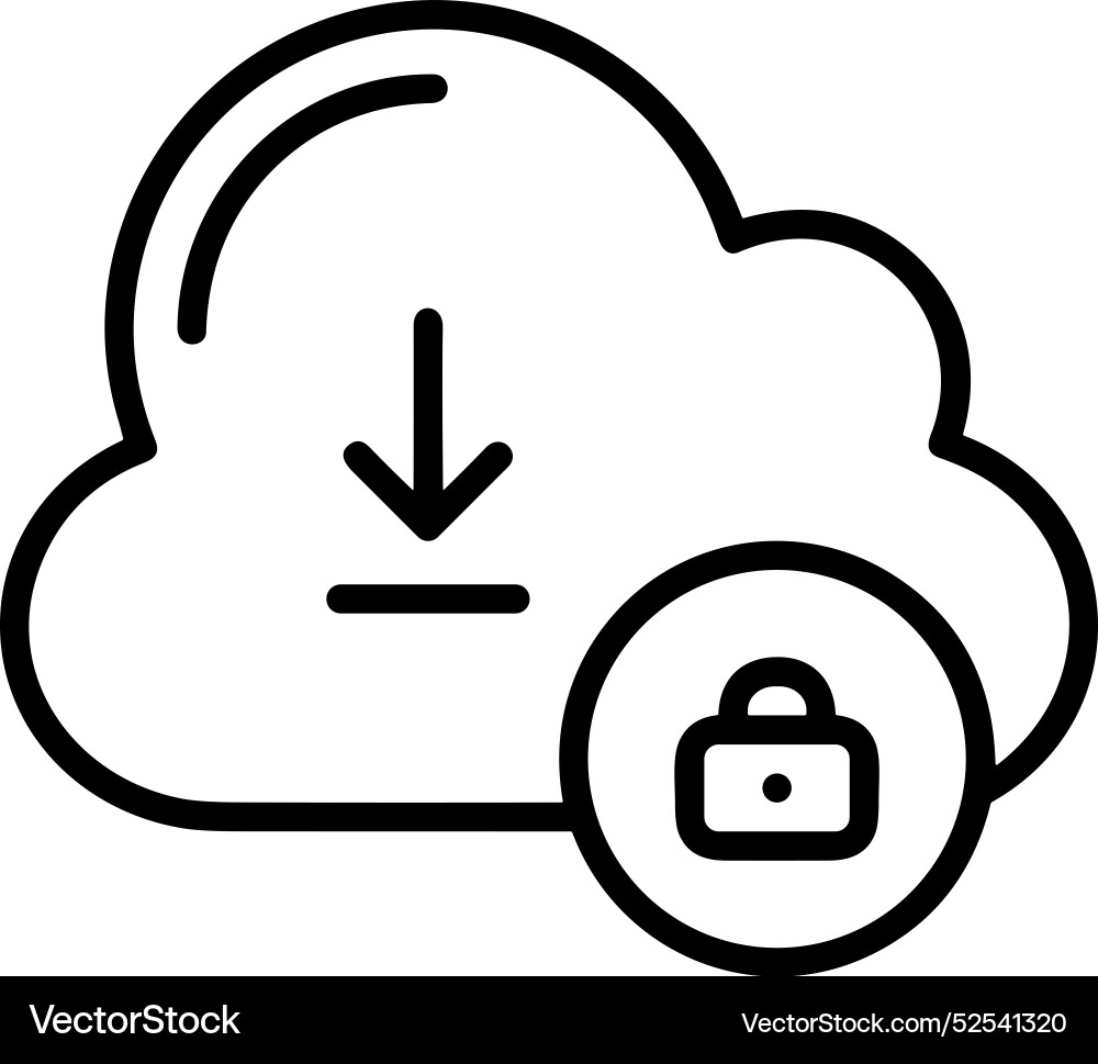 Cloud storage icon symbol image of the hosting Vector Image