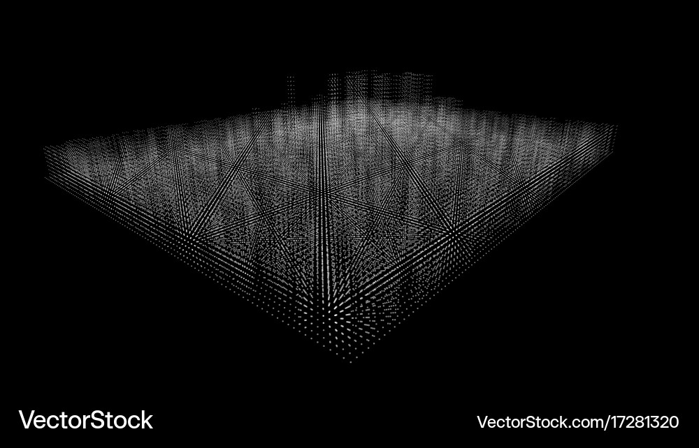 Distributed database large data from white dots Vector Image