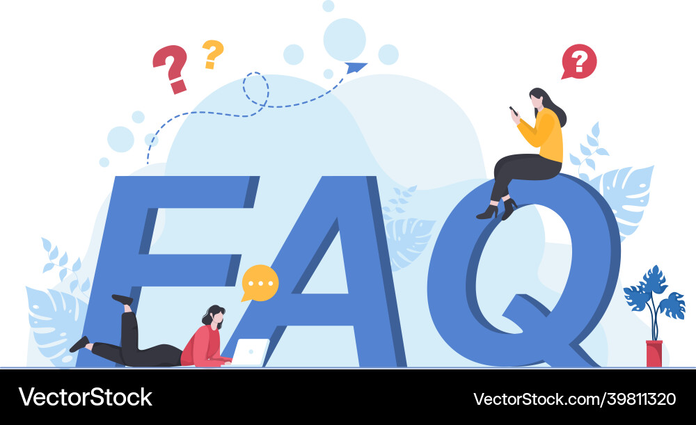 Faq or frequently asked questions for website Faq or frequently asked questions for website vector image