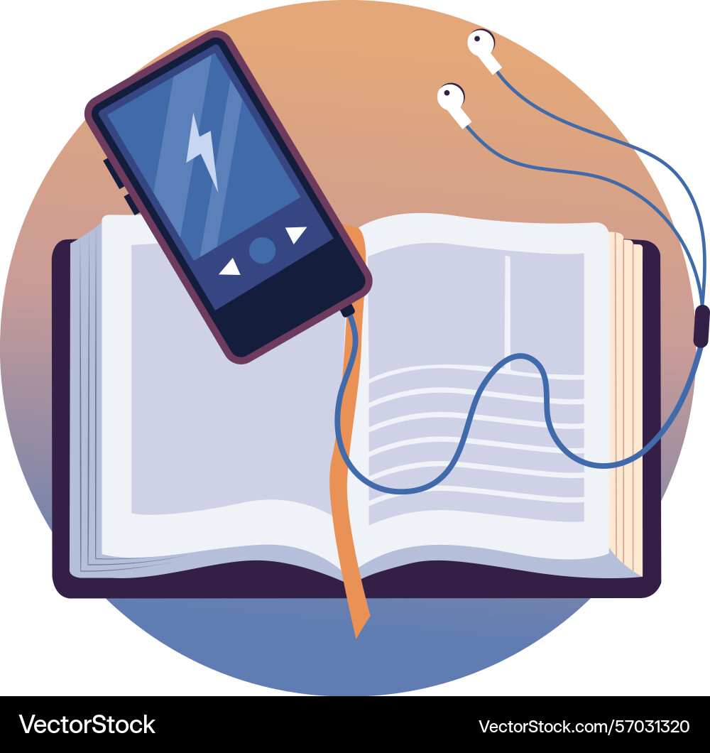 Flat style showing a character listen Vector Image