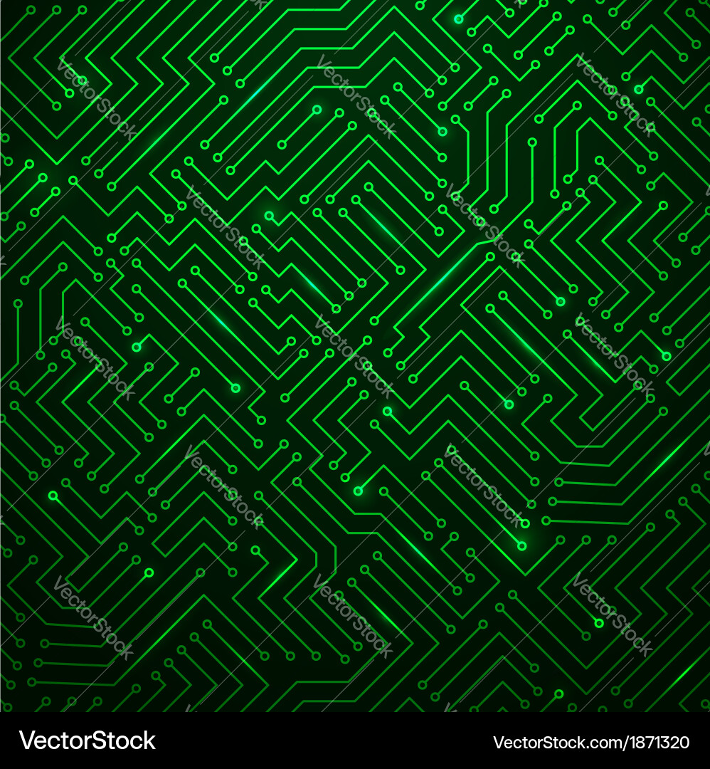 Futuristic shining green technology background Vector Image