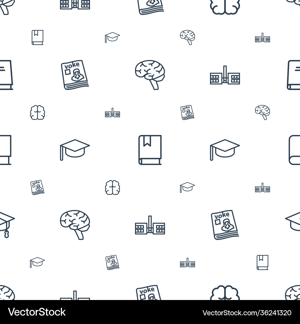 Knowledge icons pattern seamless white background vector image