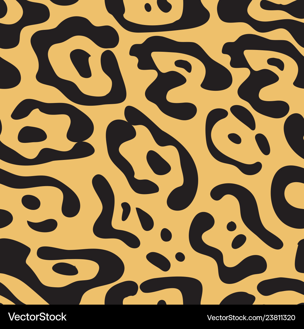 Leopard Print Seamless Pattern vector image