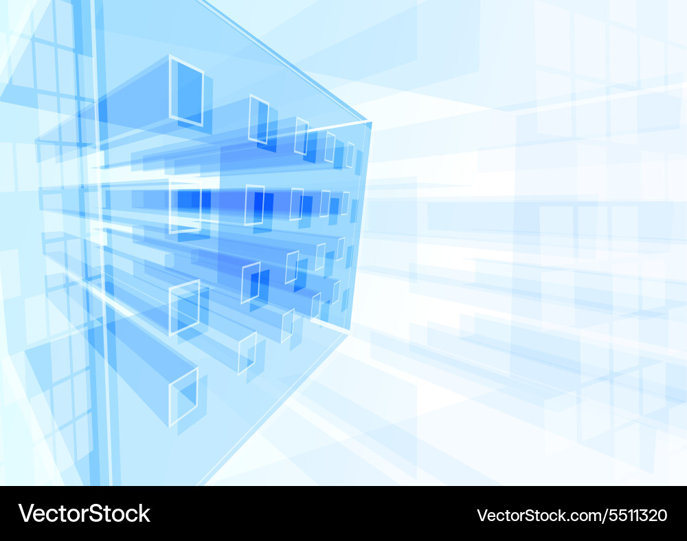 Modern Abstract Building Lines Vector Image