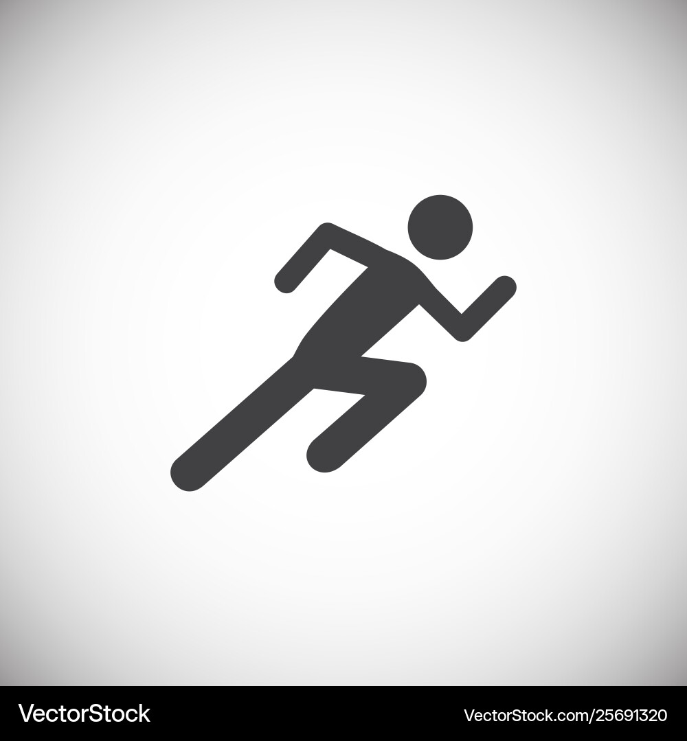 Running related icon on background for graphic Running related icon on background for graphic vector image