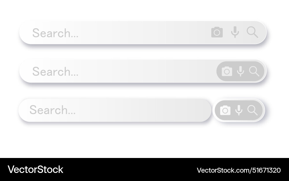 Search bar for user interface design and website vector image