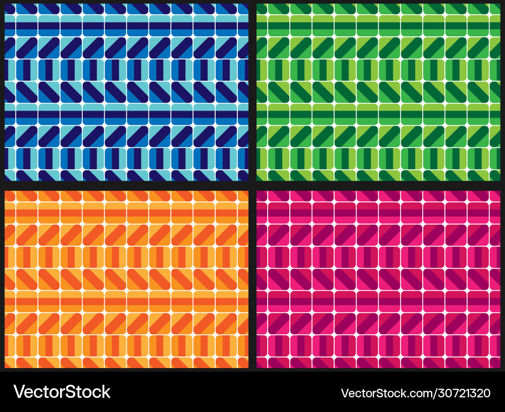 Set seamless color patterns modern casual Set seamless color patterns modern casual vector image