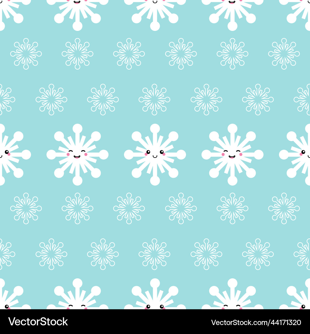 Snowflake characters pattern background Snowflake characters pattern background vector image