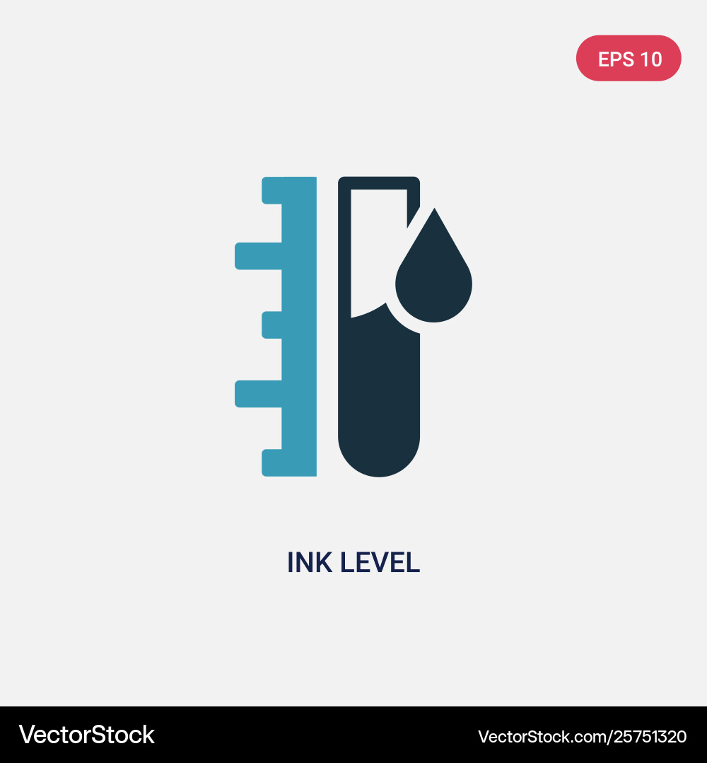 Two color ink level icon from user interface Two color ink level icon from user interface vector image