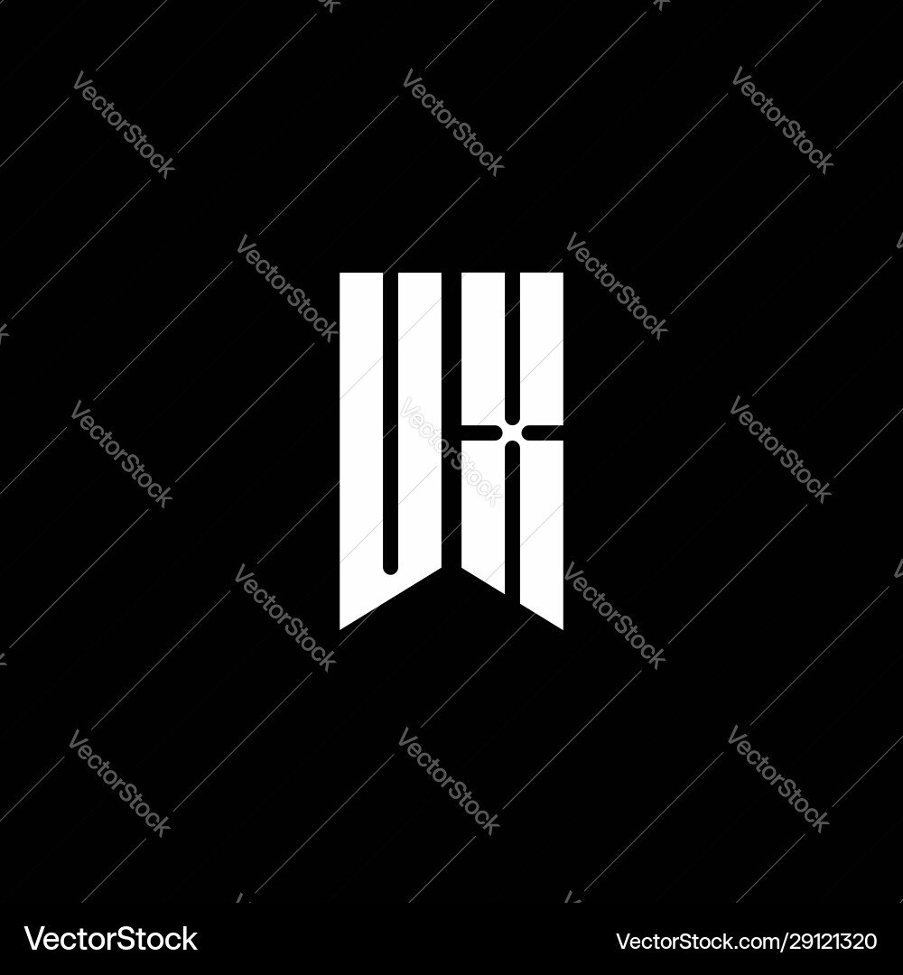 Ux logo monogram with emblem style isolated Vector Image