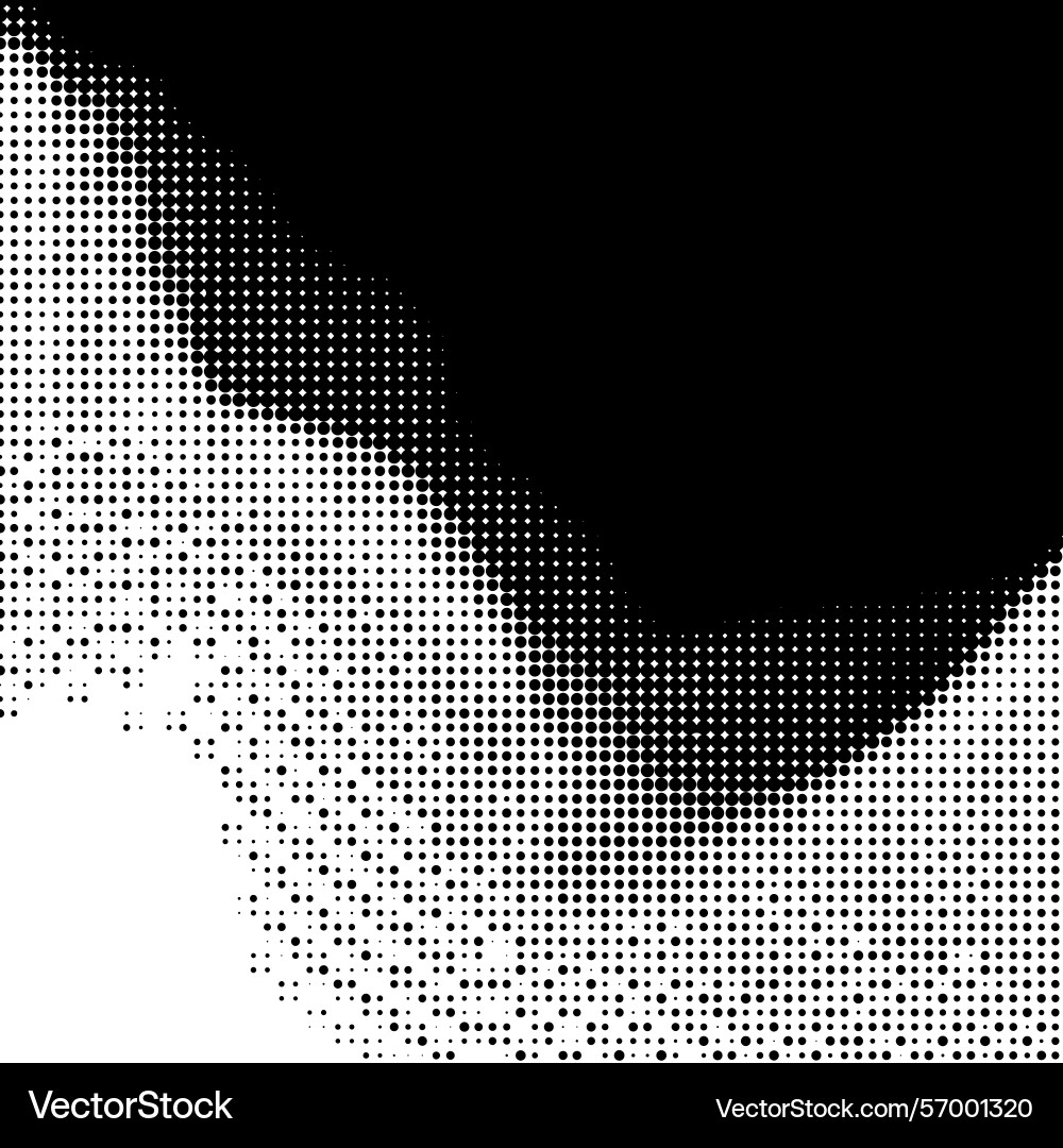 Waves halftone pattern digital background Vector Image