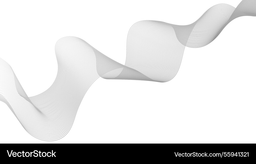 Abstract backdrop with grey wave gradient lines Vector Image