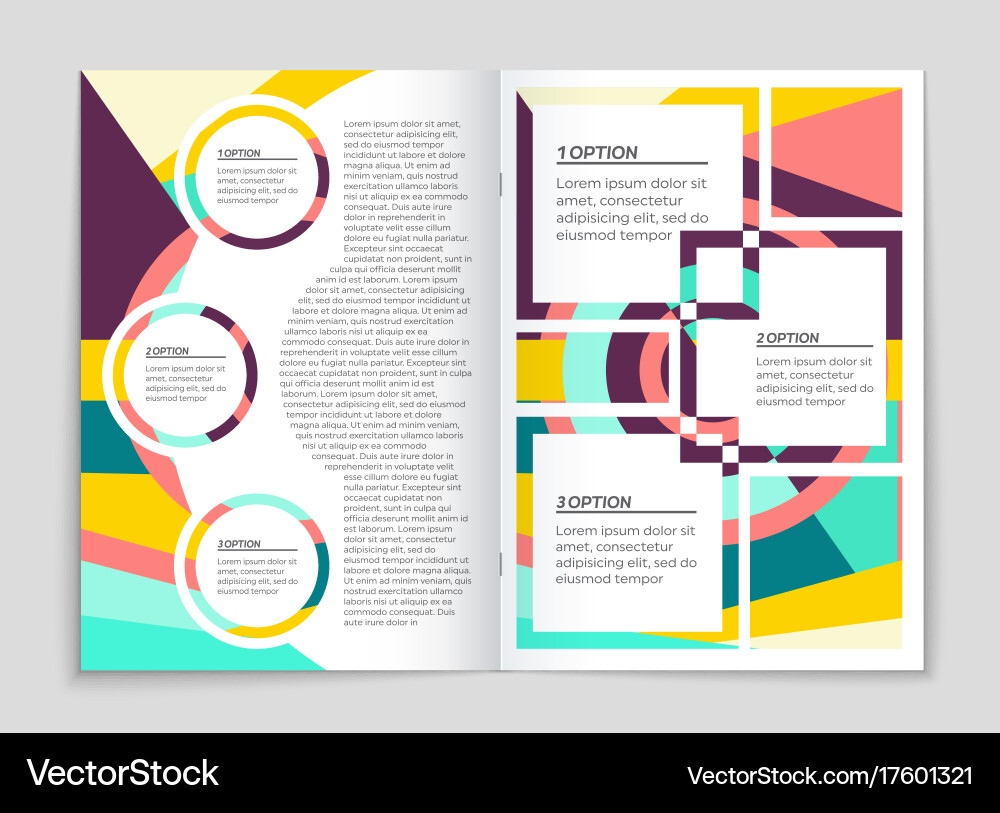 Abstract layout background set for art Vector Image