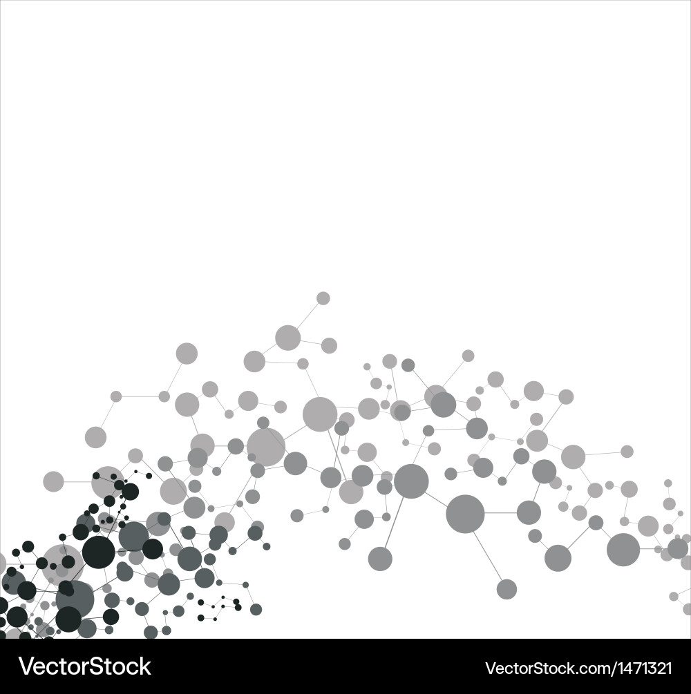 Abstract molecular structure background vector image