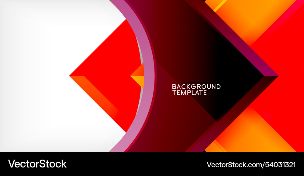 Arrow with round elements color geometric shapes Vector Image