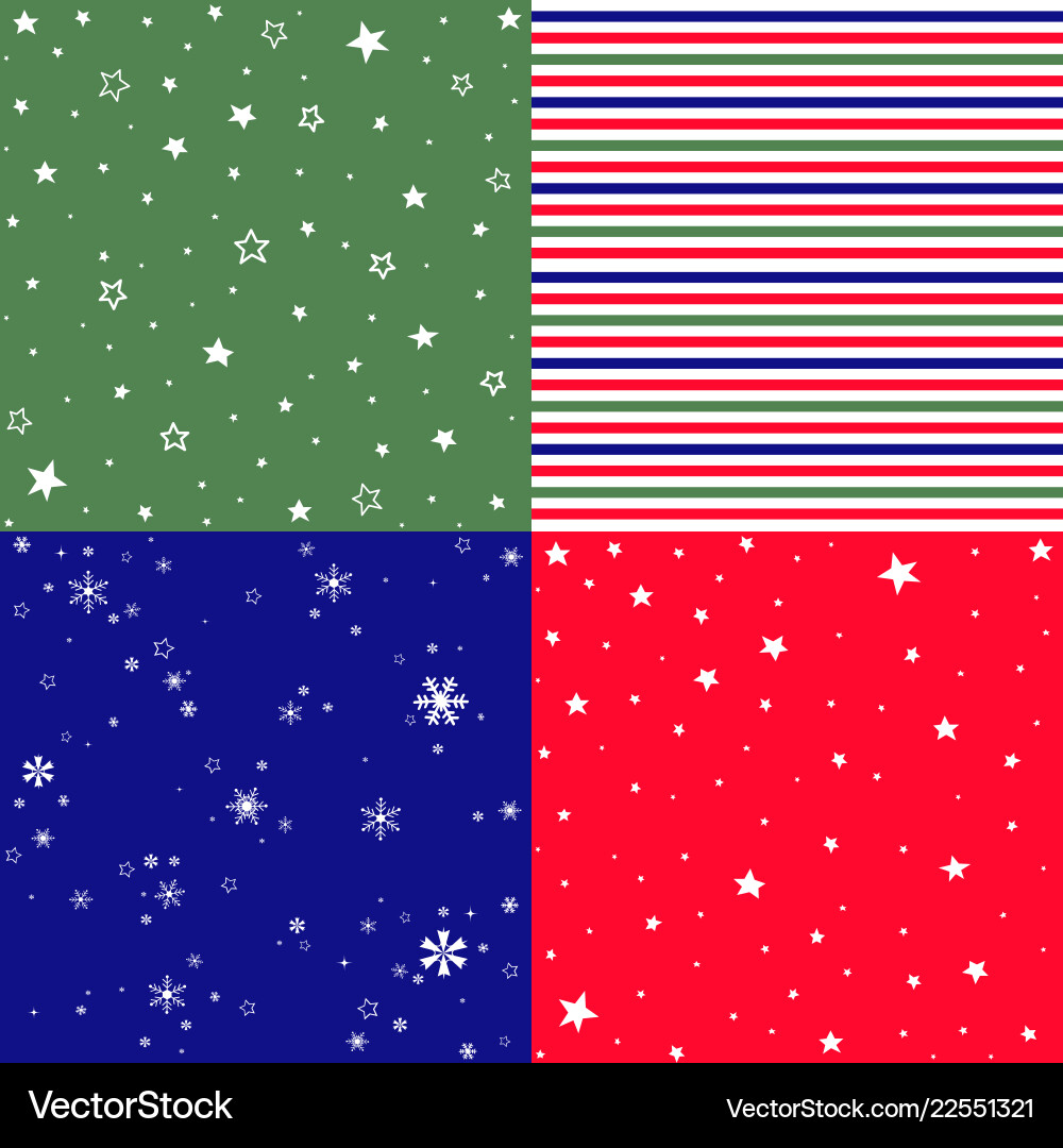 Christmas pattern set Christmas pattern set vector image