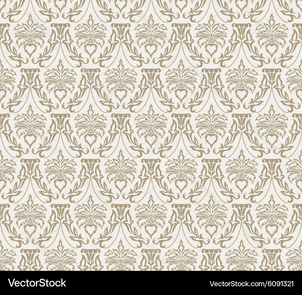 Damask seamless pattern vector image