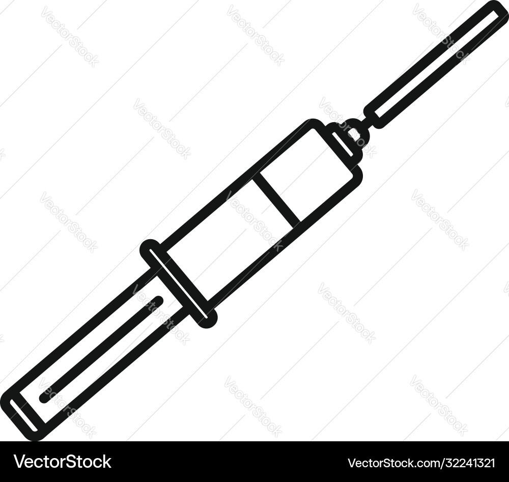 Endocrinologist syringe icon outline style Endocrinologist syringe icon outline style vector image