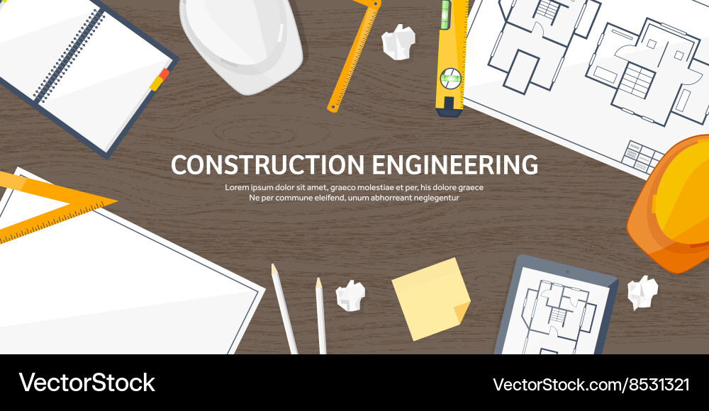 Engineering and architecture vector image